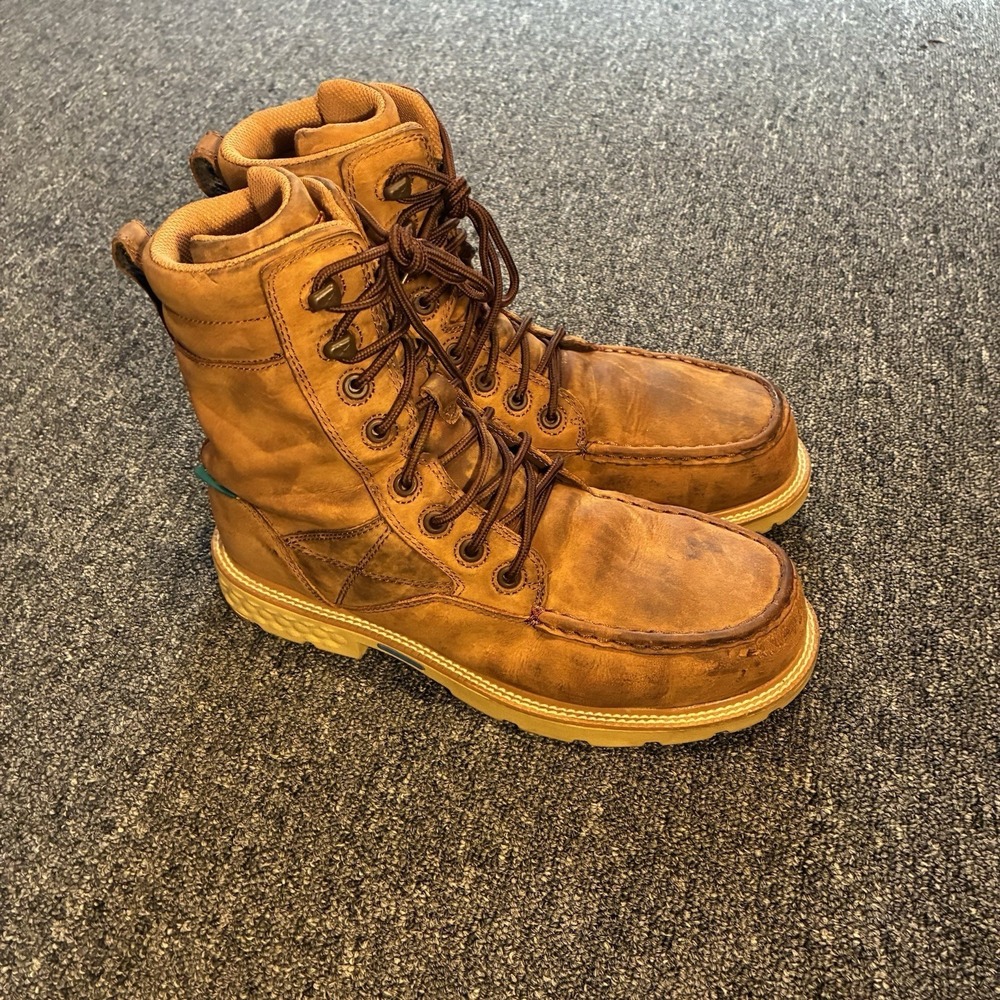 Twisted X 8" Wedge Comp Toe Work Boot Brown Men's Size 8.5M MXCNW03 Utility